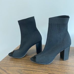 Sock toe open bootie size 9
